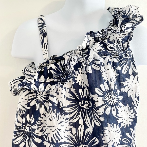 New Girl’s Three Hearts One Shoulder Floral Tank Top - Picture 2 of 8